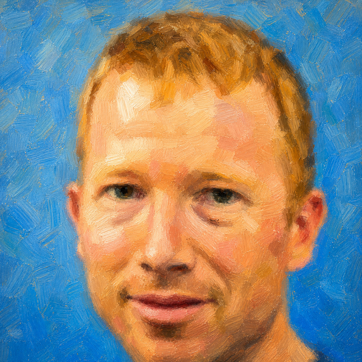 Post-impressionist portrait of Amir Paster