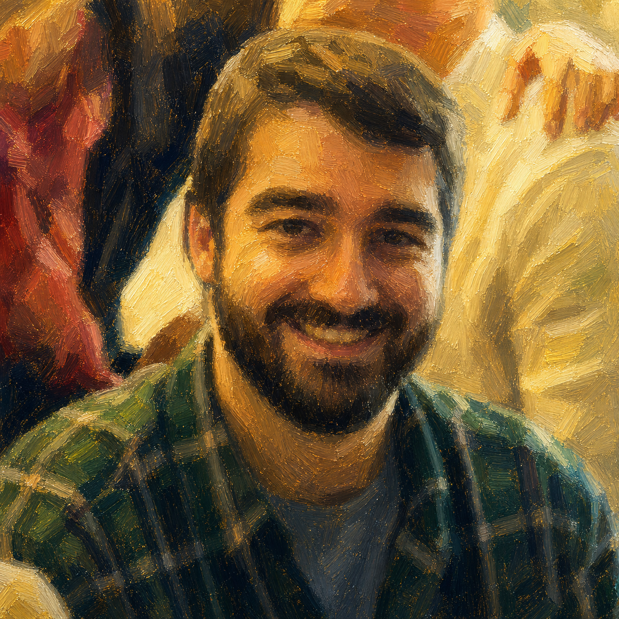Post-impressionist portrait of Daniel McInnis