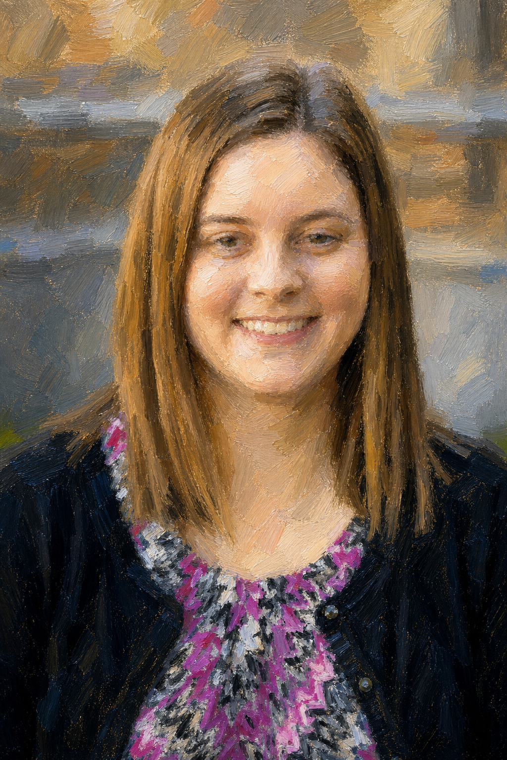 Post-impressionist portrait of Elise Wright