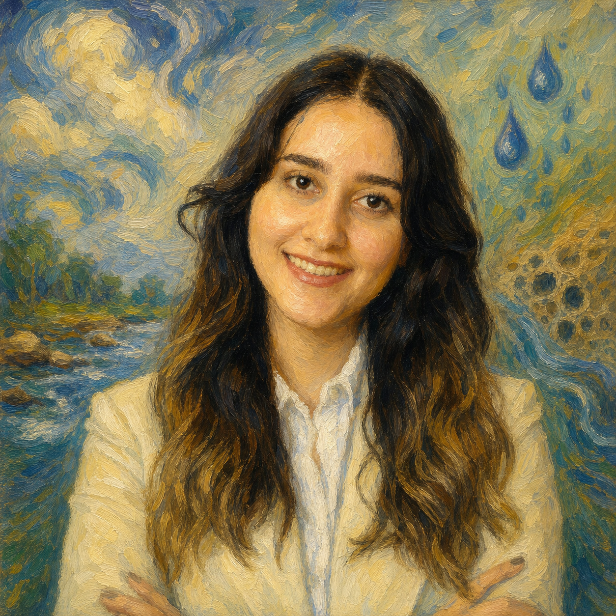 Post-impressionist portrait of Fatemeh Rezaei