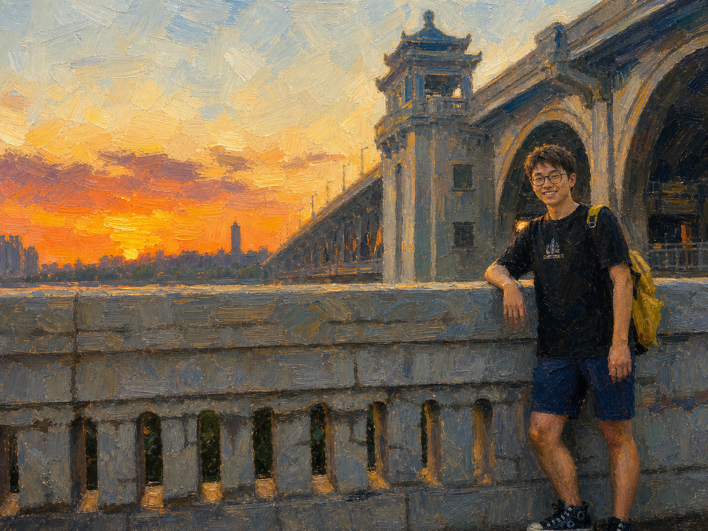 Post-impressionist portrait of Haoran Sun