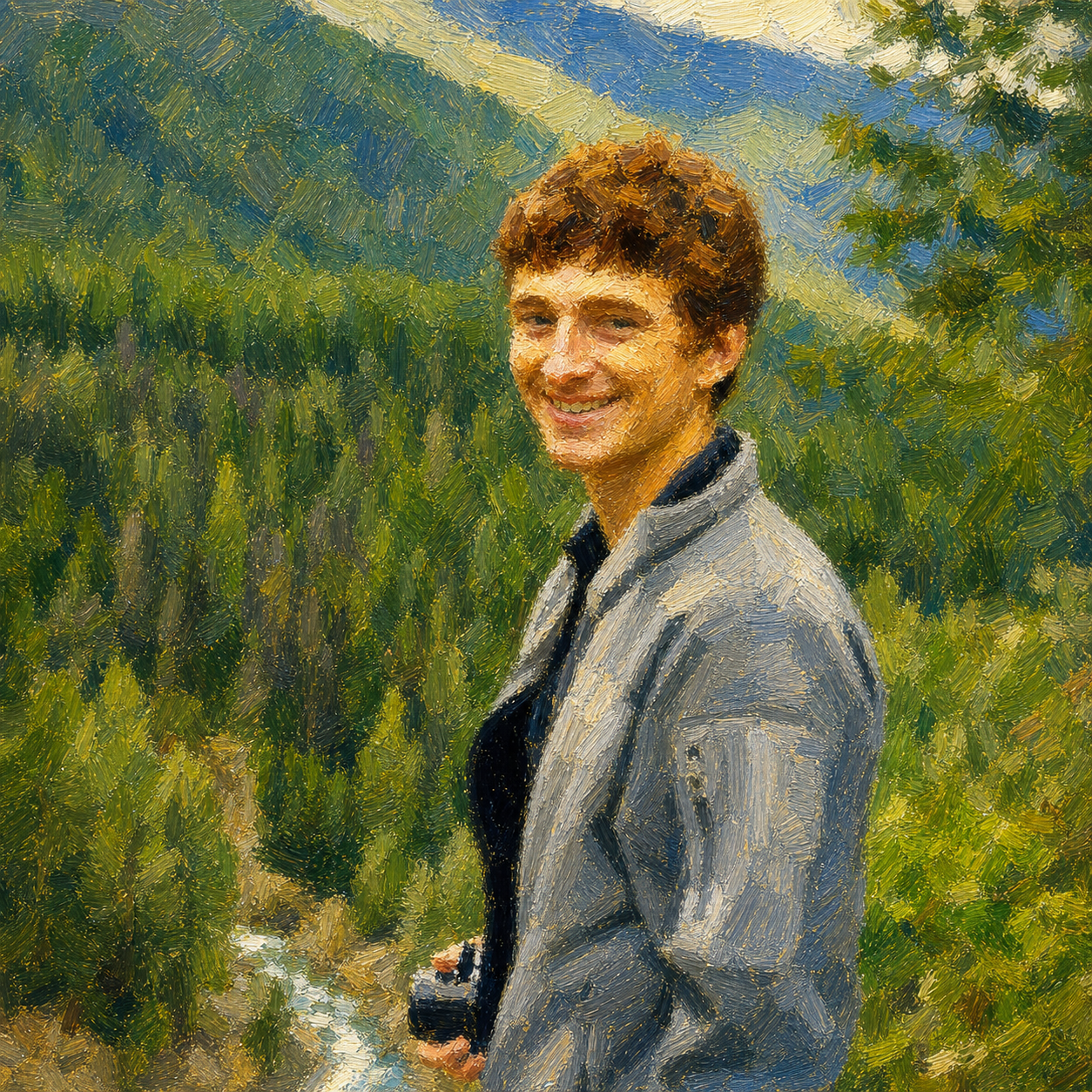 Post-impressionist portrait of Kevin Roche