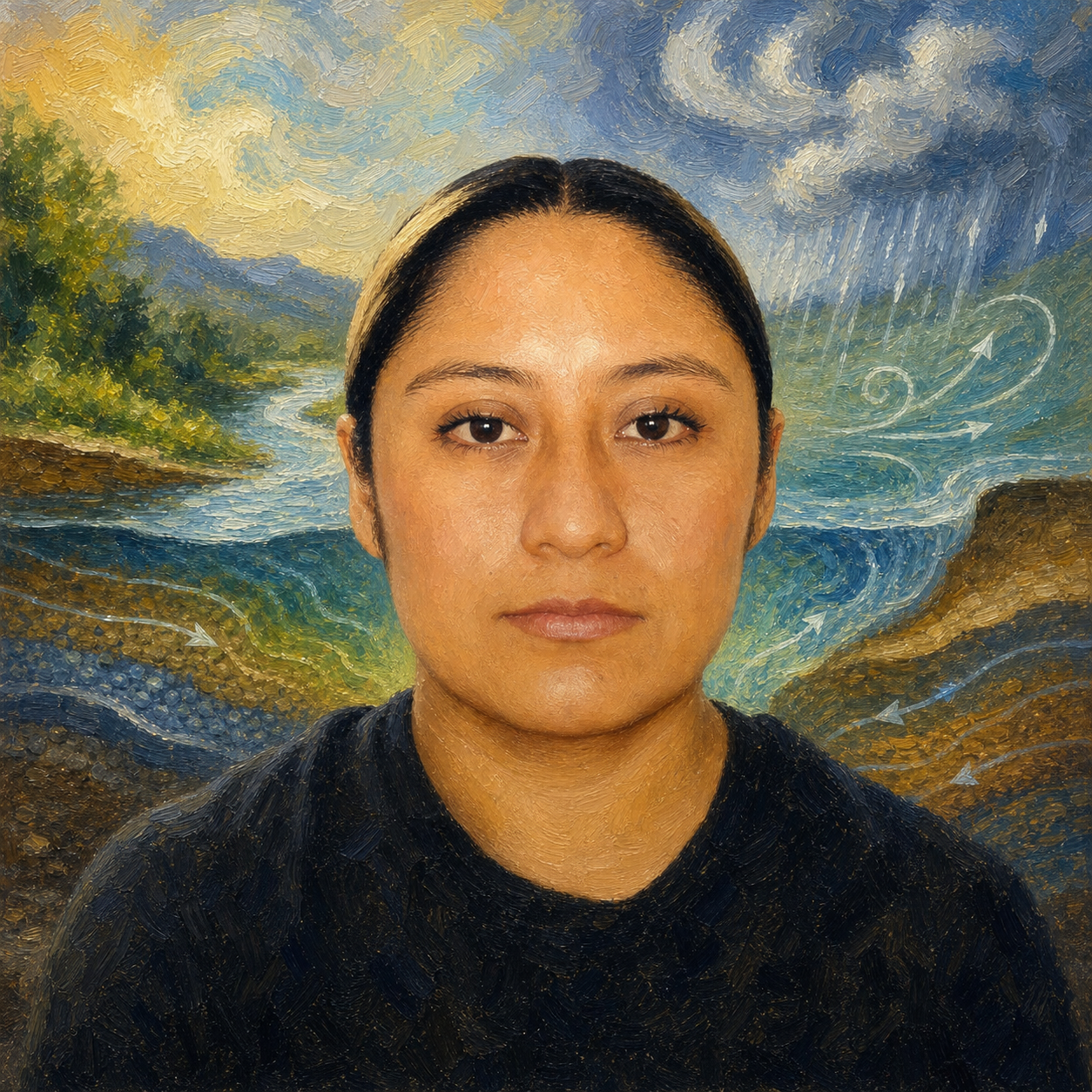 Post-impressionist portrait of Marina Cano
