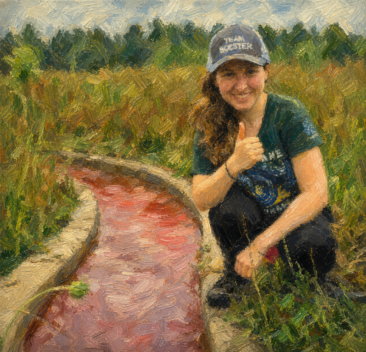 Post-impressionist portrait of Sabrina Volponi